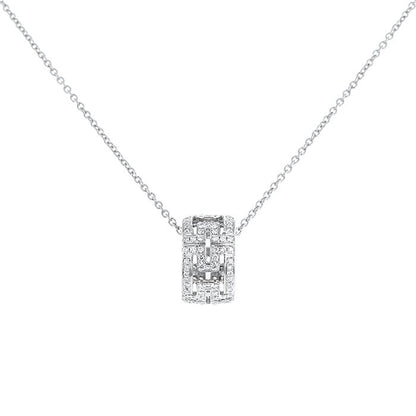 [Clover Jewels]PARENTESI NECKLACE SILVER DIAMOND