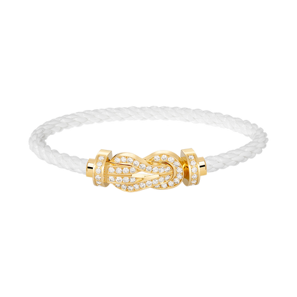 [Clover Jewels]CHANCE LARGE 8 FIGURE BUCKLE FULLDIAMOND BRACELET GOLD