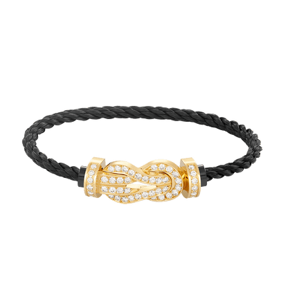 [Clover Jewels]CHANCE LARGE 8 FIGURE BUCKLE FULLDIAMOND BRACELET GOLD