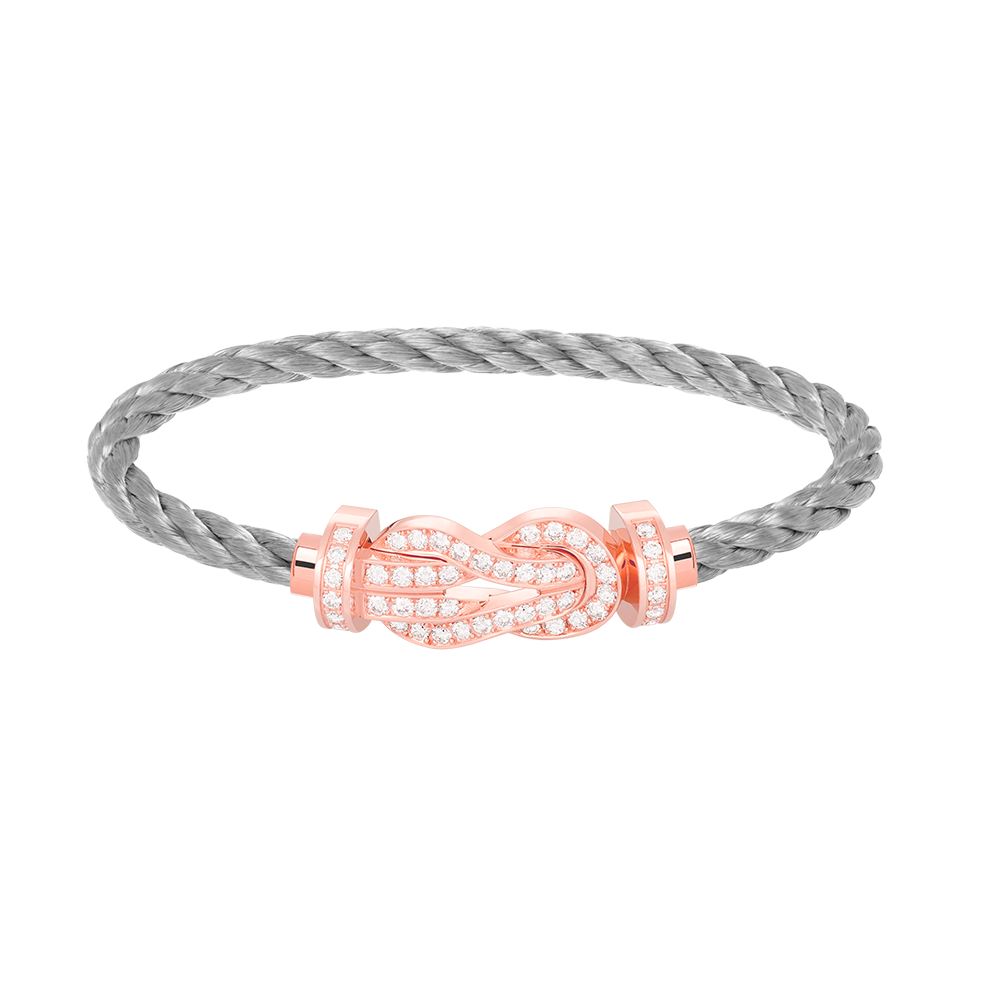 [Clover Jewels]CHANCE LARGE 8 FIGURE BUCKLE FULL DIAMOND BRACELET ROSE GOLD