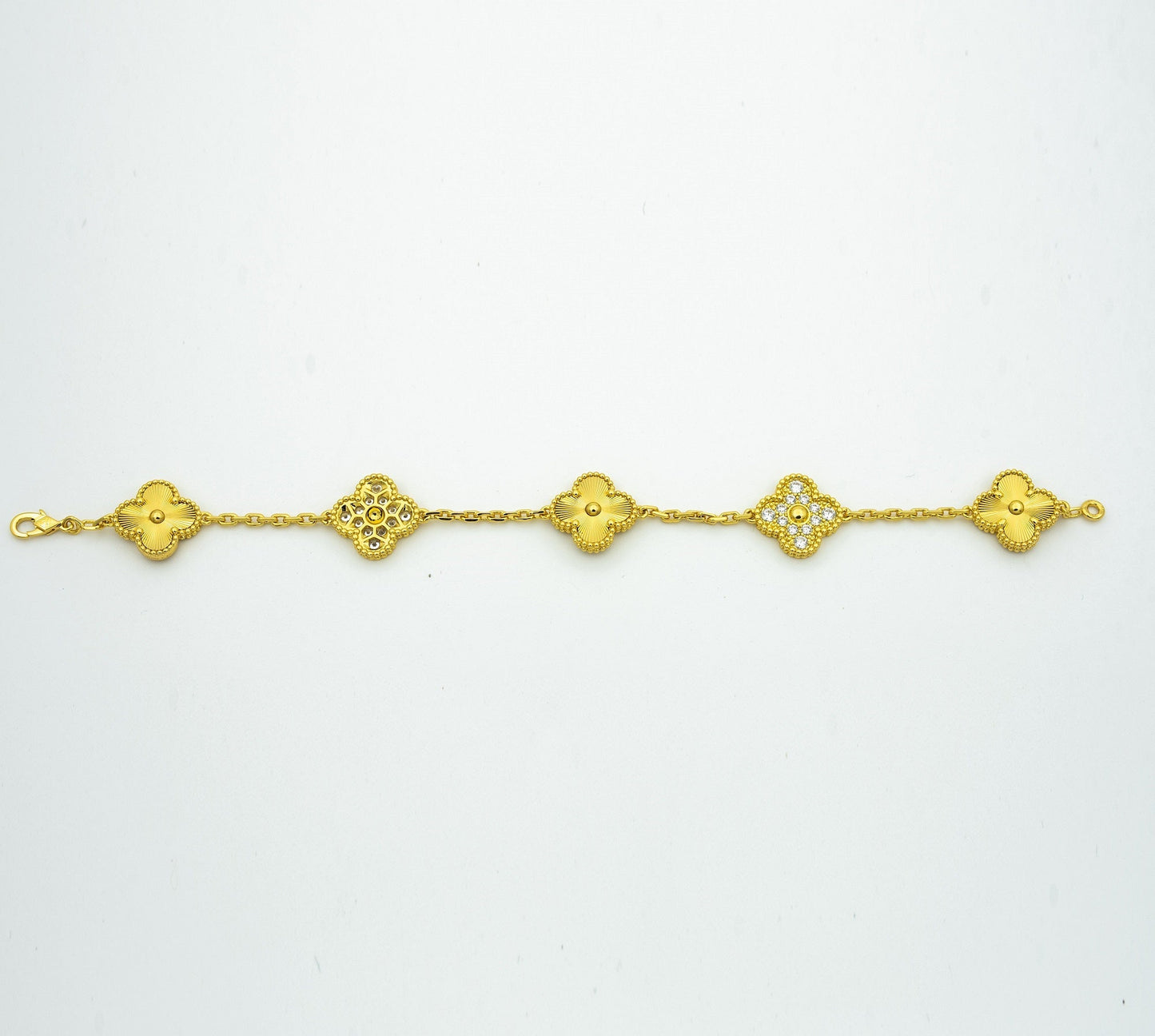 [Clover Jewels]CLOVER BRACELET 5 MOTIFS GOLD DIAMOND