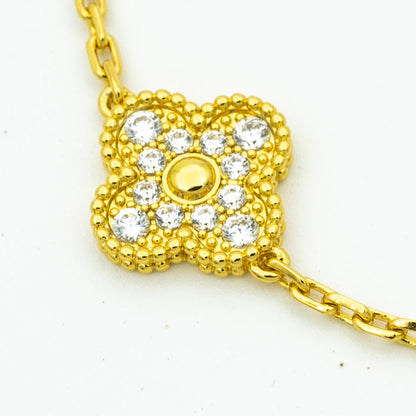 [Clover Jewels]CLOVER BRACELET 5 MOTIFS GOLD DIAMOND