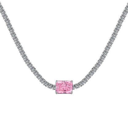 [Clover Jewels]2.0 carat Ornate Emerald Cut Necklace