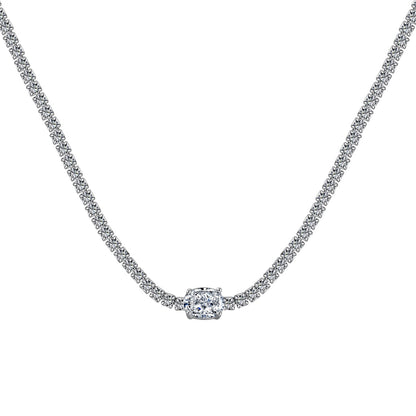 [Clover Jewels]1.0 Carat Shining Oval Cut Necklace