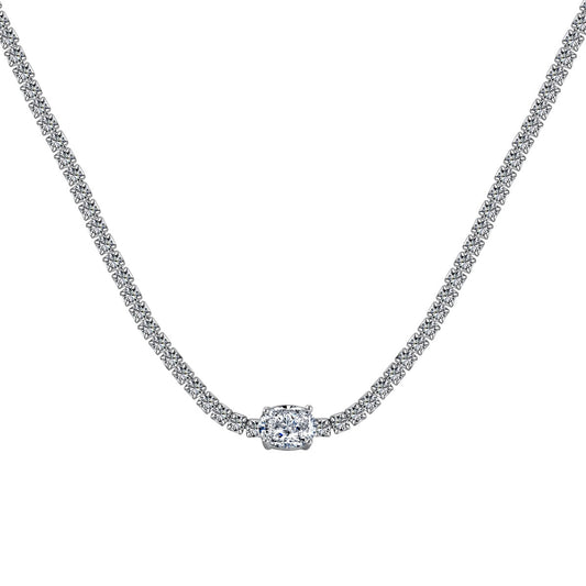 [Clover Jewels]1.0 Carat Shining Oval Cut Necklace