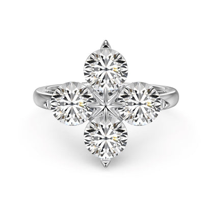 [Clover Jewels]Four-Leaf Clover Eight-Pointed Star Ring