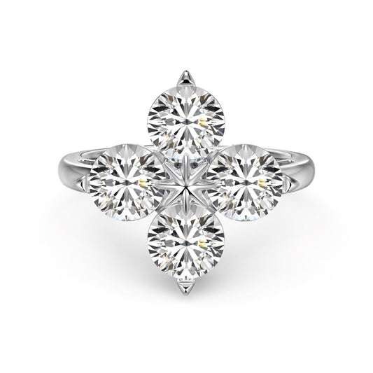 [Clover Jewels]Four-Leaf Clover Eight-Pointed Star Ring