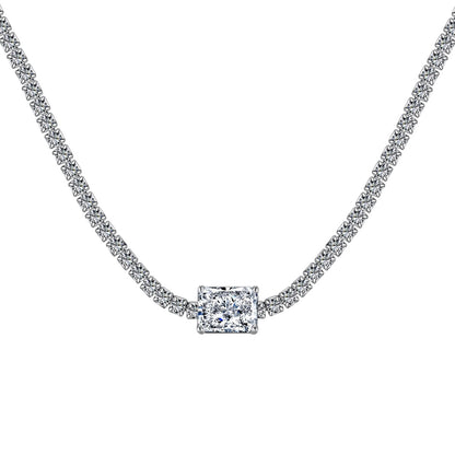 [Clover Jewels]2.0 carat Ornate Emerald Cut Necklace