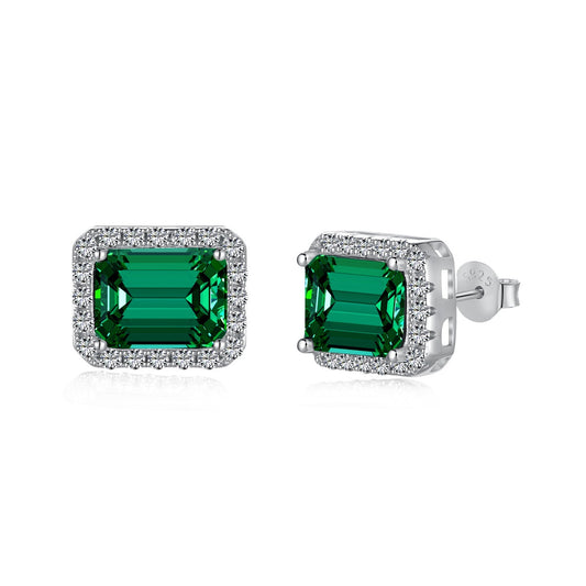 [Clover Jewels]Luxurious Dainty Emerald Cut Banquet Earrings