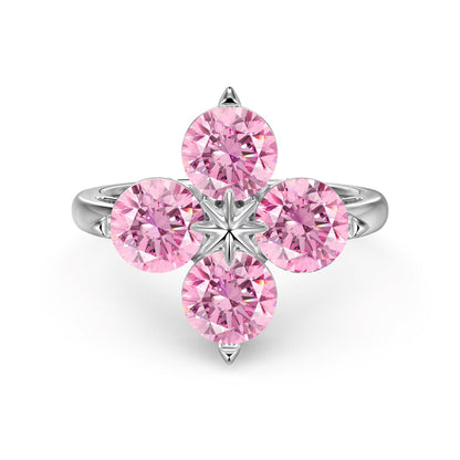 [Clover Jewels]Four-Leaf Clover Eight-Pointed Star Ring