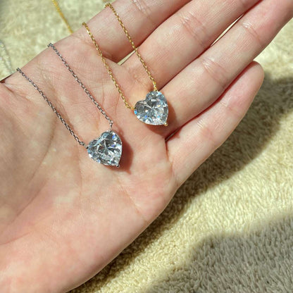 [Clover Jewels]6.0 carat Radiant Heart Shape Necklace