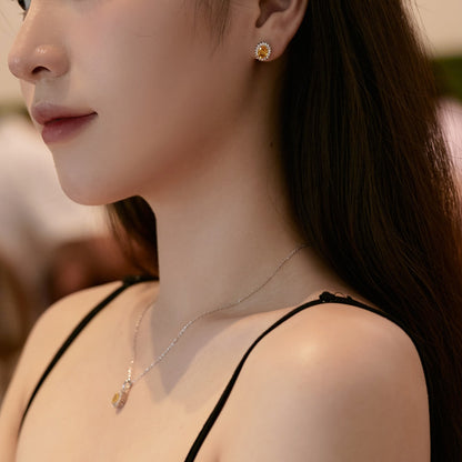 [Clover Jewels]Delicate Radiant Oval Cut Daily Earrings