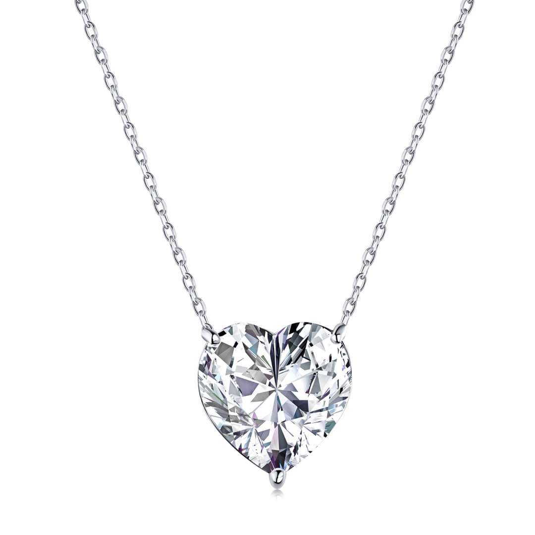 [Clover Jewels]6.0 carat Radiant Heart Shape Necklace