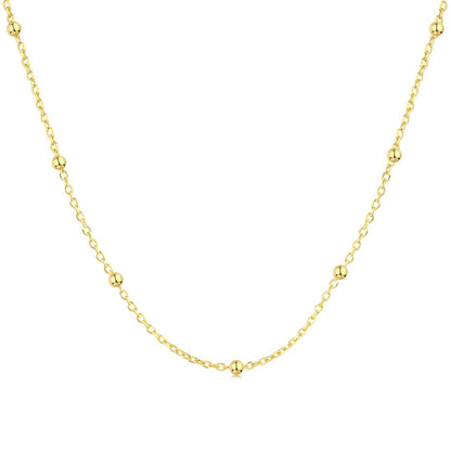 [Clover Jewels]Small Bead Clavicle Chain Simple Necklace