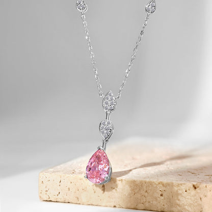 [Clover Jewels]Dazzling Pear Cut Necklace