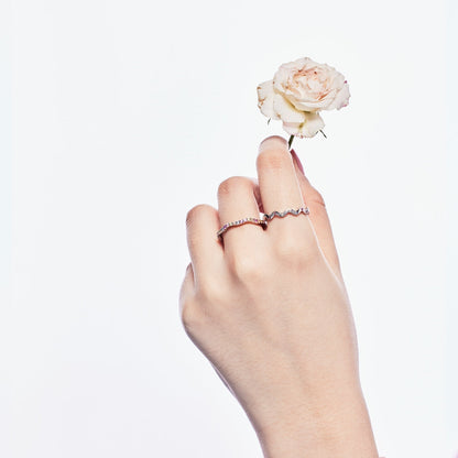 [Clover Jewels]Ornate Vibrant Round Cut Daily Ring