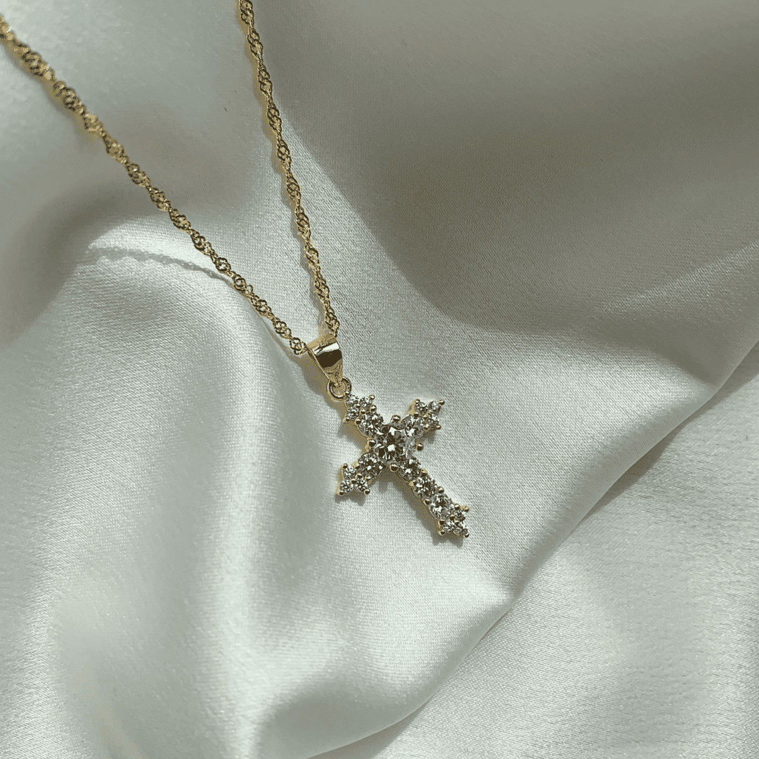 [Clover Jewels]Delicate Cross Shape Necklace