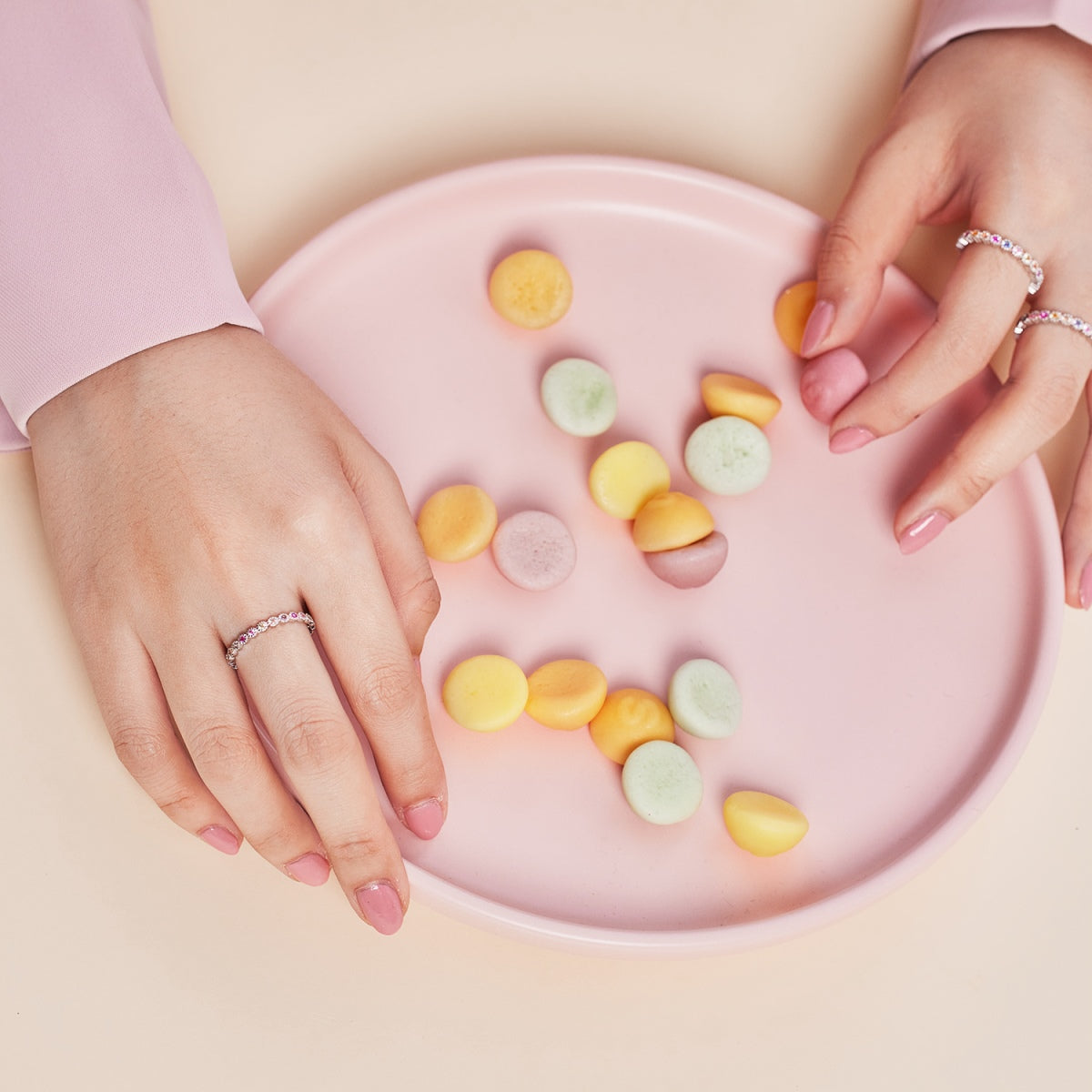 [Clover Jewels]Unique Scintillating Round Cut Daily Ring