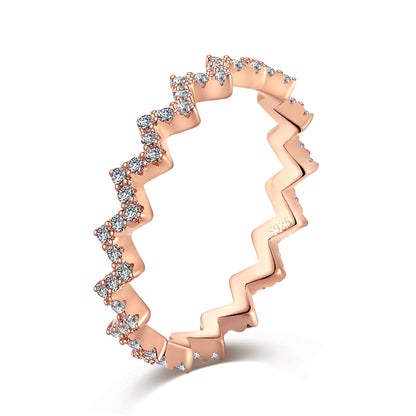 [Clover Jewels]Delicate Enchanting Wave Shape Daily Ring