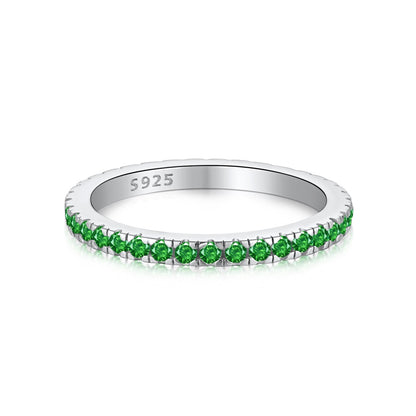 [Clover Jewels]Delicate Sparkling Round Cut Daily Ring