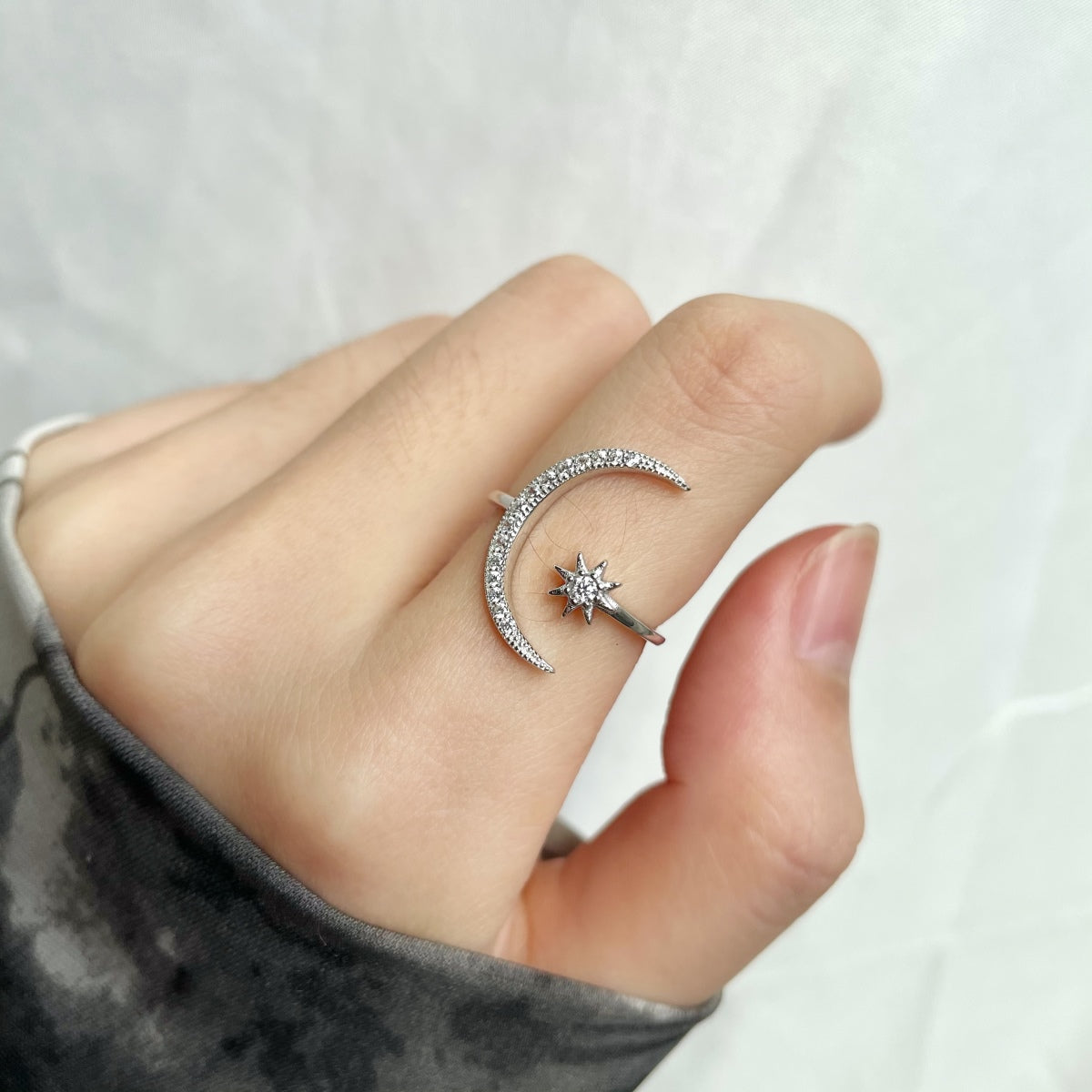 [Clover Jewels]Eternity Moon & Star Ring