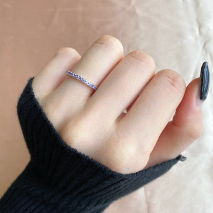 [Clover Jewels]Delicate Sparkling Round Cut Daily Ring