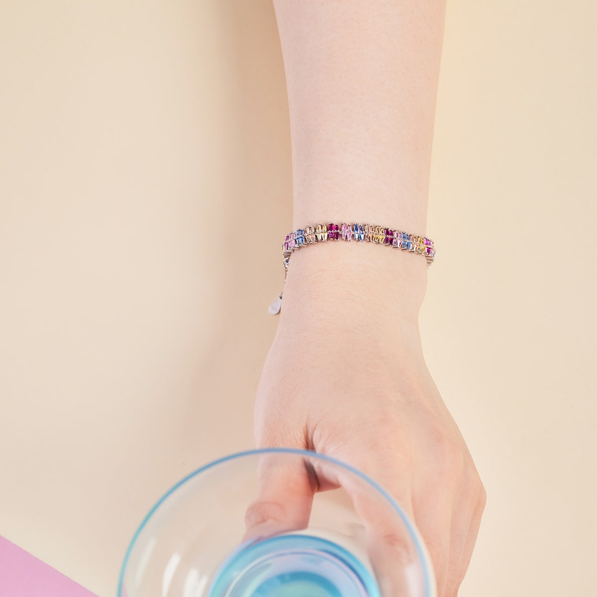 [Clover Jewels]Sparkling Exquisite Multi Cut Party Bracelet