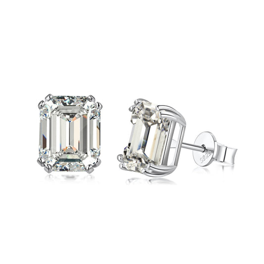 [Clover Jewels]Dazzling Square Shape Earrings