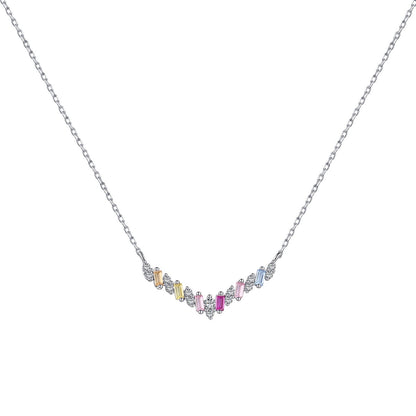 [Clover Jewels]Dazzling Rainbow Necklace