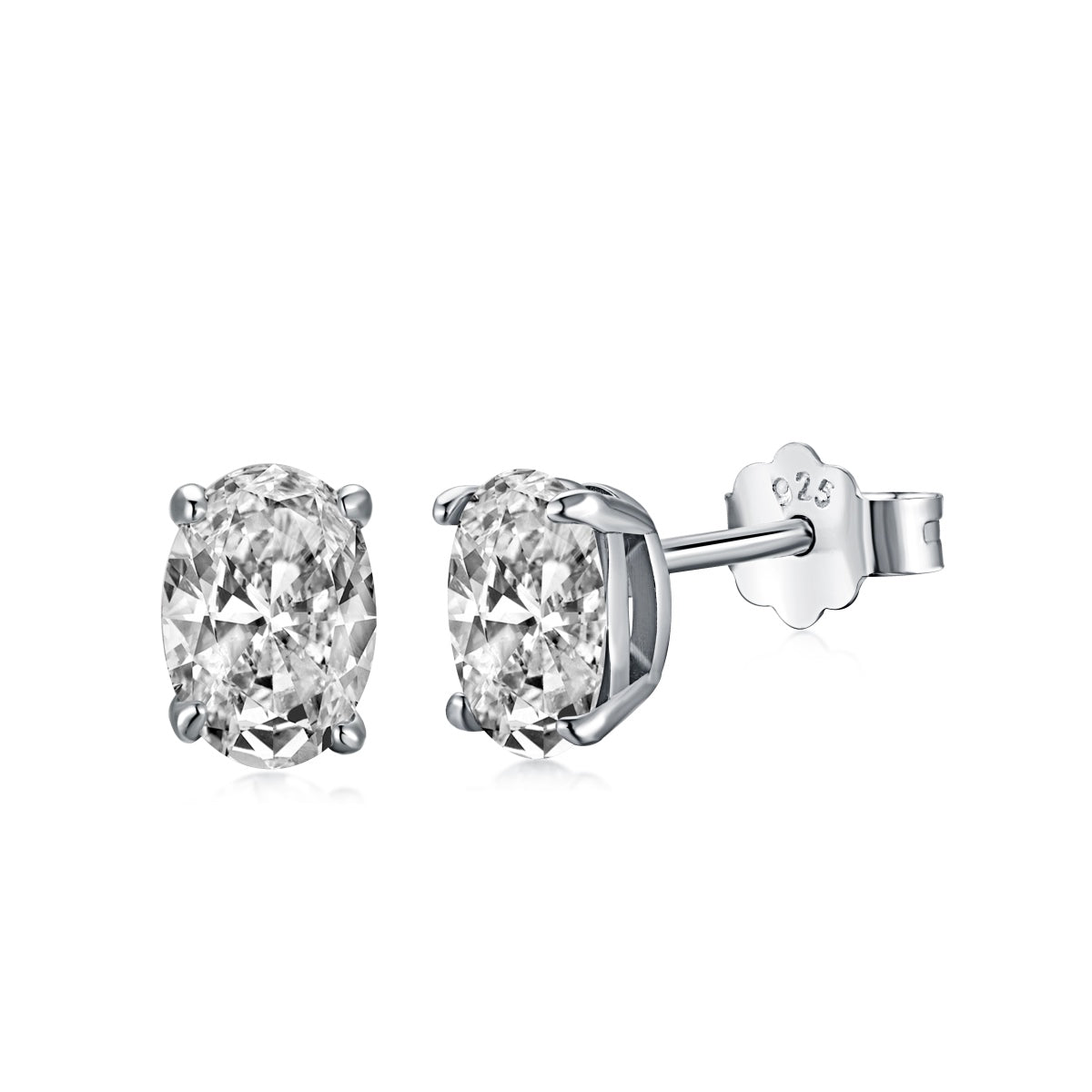 [Clover Jewels]Oval Classic Dignified Elegant Earrings