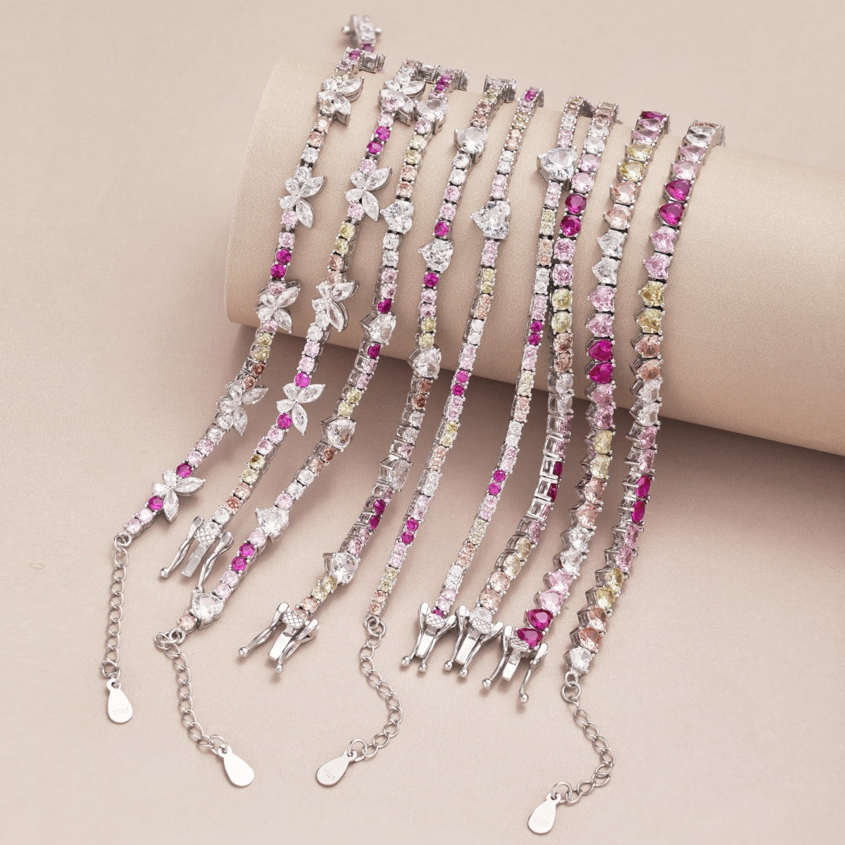 [Clover Jewels]Delicate Colorful Emerald Cut Party Bracelet