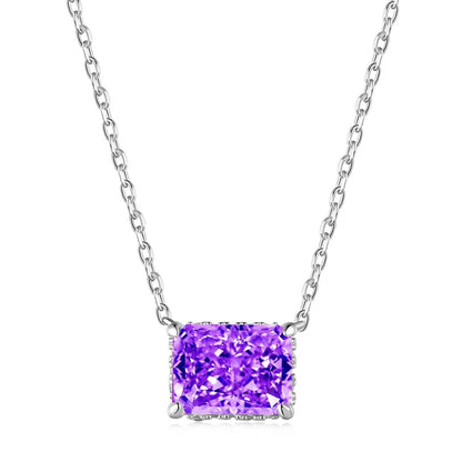 [Clover Jewels]Luxurious Square Shape Colorful Necalack