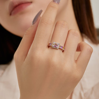 [Clover Jewels]Exquisite Colorful Radiant Cut Party Ring