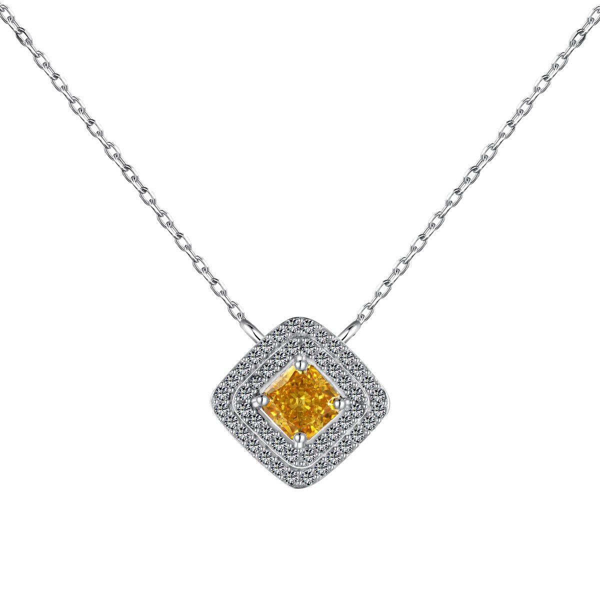 [Clover Jewels]Sparkling Asscher Cut Necklace