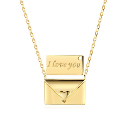 [Clover Jewels]Envelope Heart Shape Mother's Day Necklace