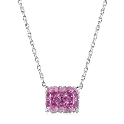 [Clover Jewels]Luxurious Square Shape Colorful Necalack