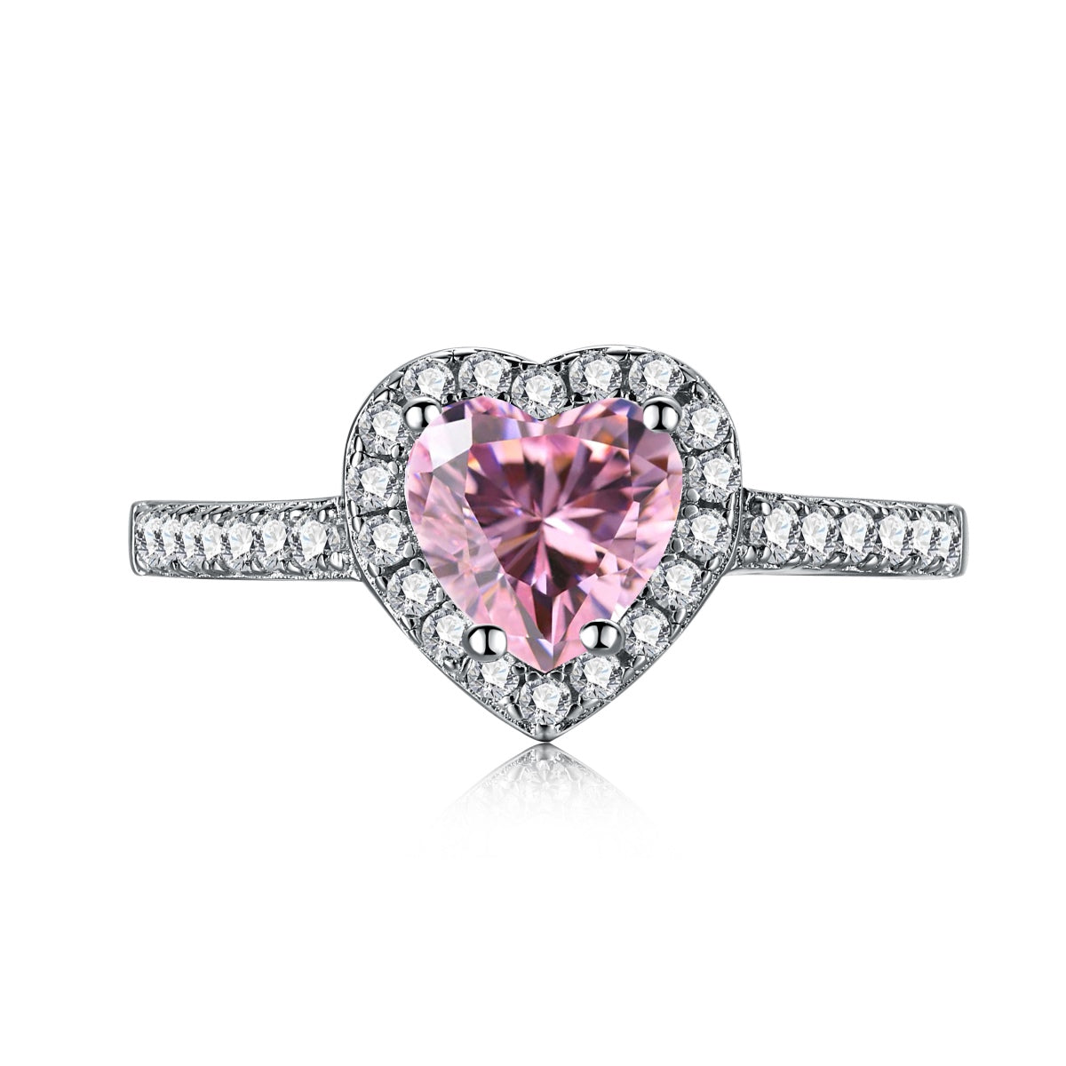 [Clover Jewels]Eternity Splashy Romantic Heart Shape Lover Ring