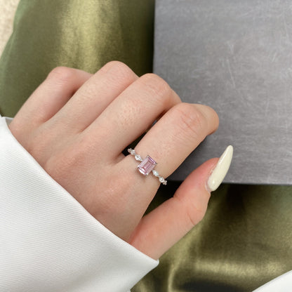 [Clover Jewels]1.0 Carat Dainty Resplendent Radiant Cut Daily Ring