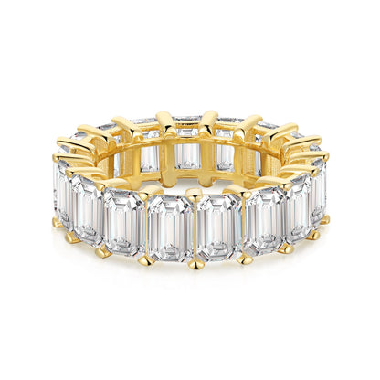 [Clover Jewels]0.75 Carat Elegant Emerald Cut Tennis Ring