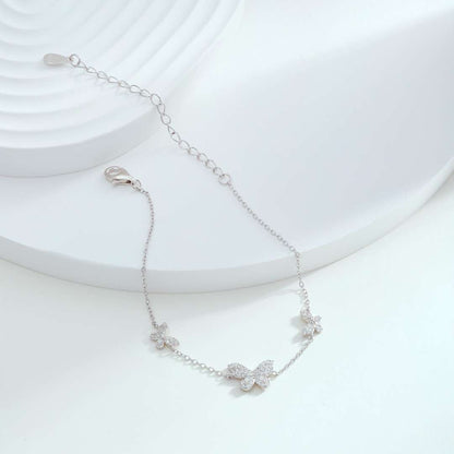 [Clover Jewels]Delicate Butterfly Pendant Bracelet