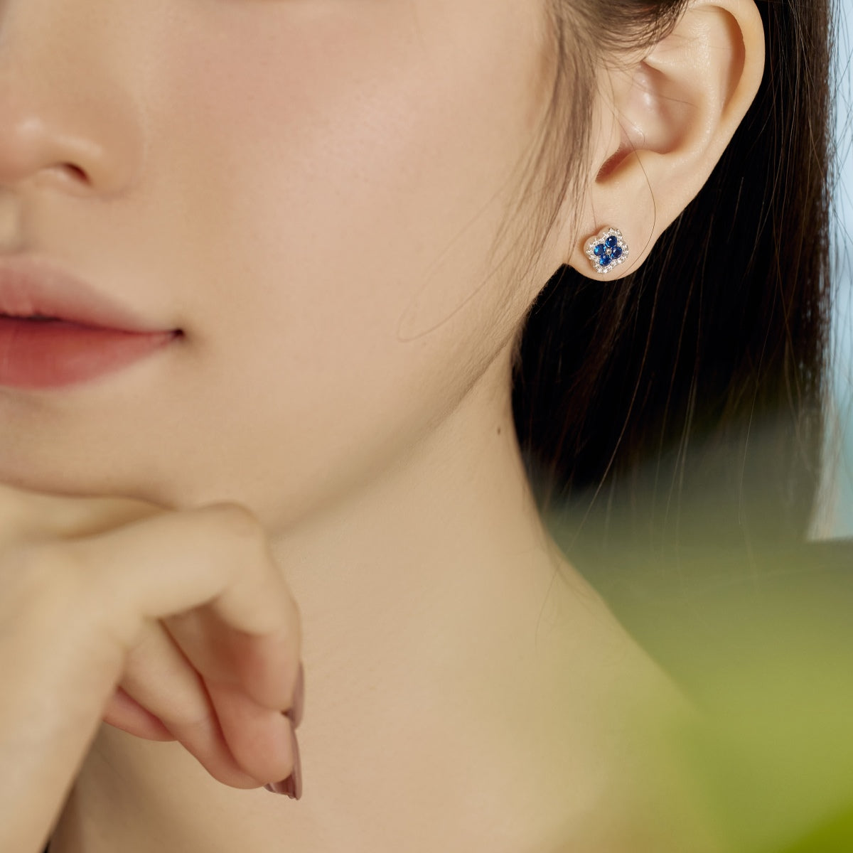 [Clover Jewels]Four-Leaf Clover Flower Shaped Earrings