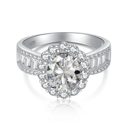 [Clover Jewels]1.5 Carat Dazzling Charming Oval Cut Banquet Ring