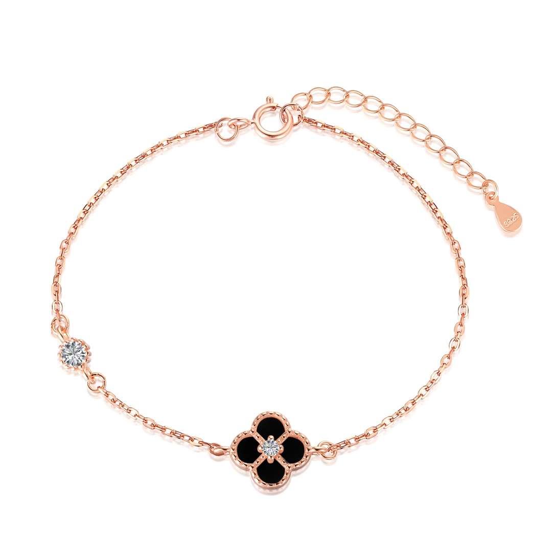 [Clover Jewels]Delicate Four Leaf Clover Bracelet