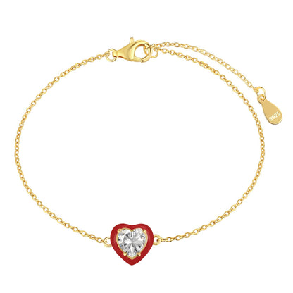 [Clover Jewels]Sparkling Romantic Heart Shape Lover Bracelet