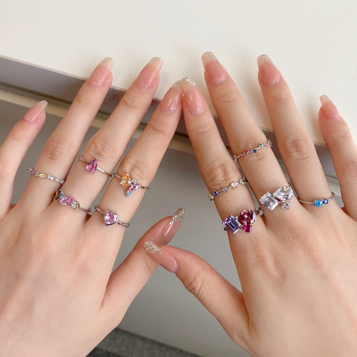 [Clover Jewels]Radiant Colorful Multi Cut Daily Ring