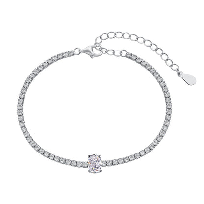 [Clover Jewels]0.75 Carat Exquisite Oval Cut Daily Bracelet