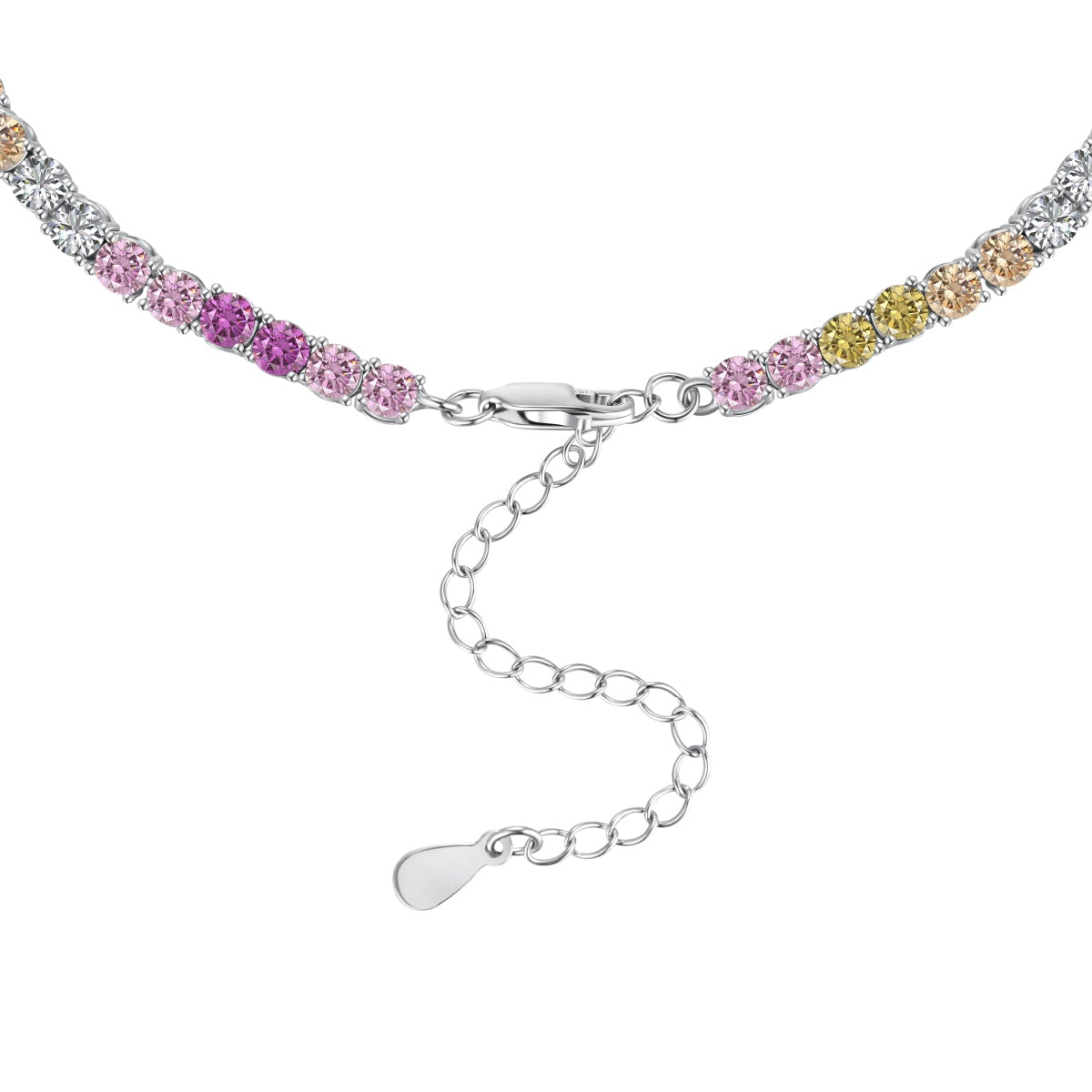 [Clover Jewels]Delicate Colorful Tennis Necklace