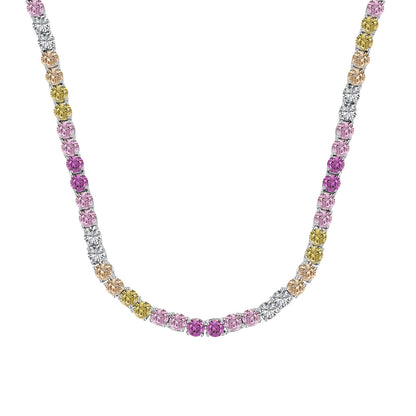 [Clover Jewels]Delicate Colorful Tennis Necklace