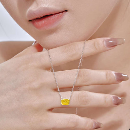 [Clover Jewels]Luxurious Square Shape Colorful Necalack