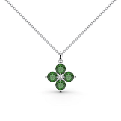 [Clover Jewels]Four-Leaf Clover And Eight-Pointed Star Necklace